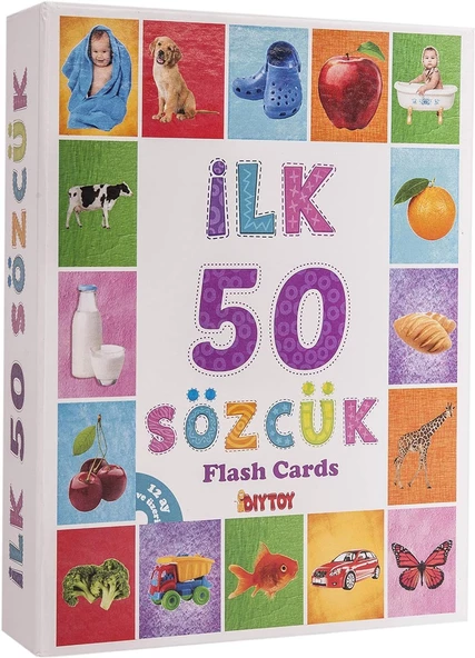 İlk 50 Sözcük Flash Cards Bebek Zeka Oyunları Eğitici Oyuncak