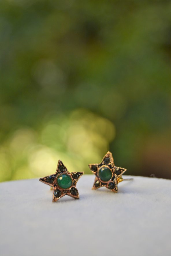 STONEAGE Türk Yıldız Çivili Küpe - Resim 2