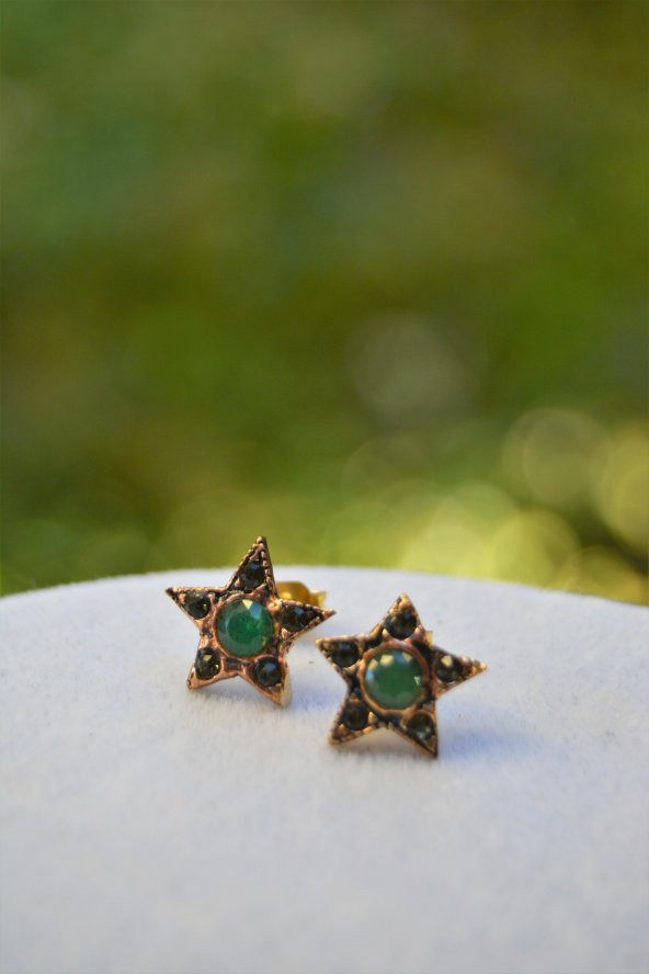 STONEAGE Türk Yıldız Çivili Küpe - Resim 3