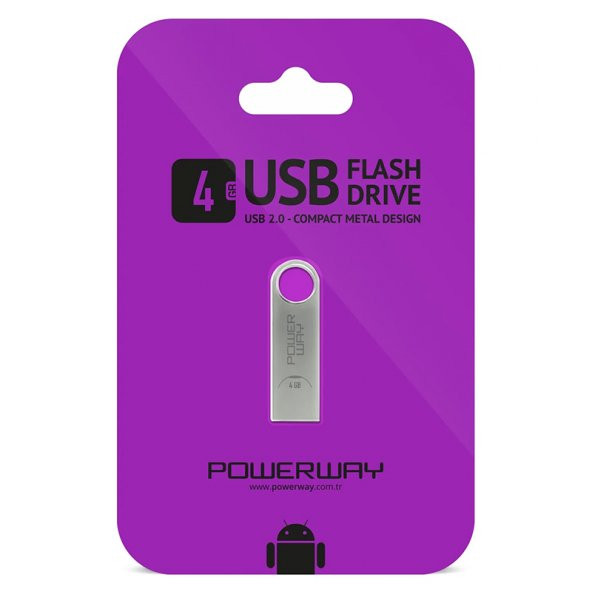 POWERWAY 4 GB METAL USB FLASH BELLEK