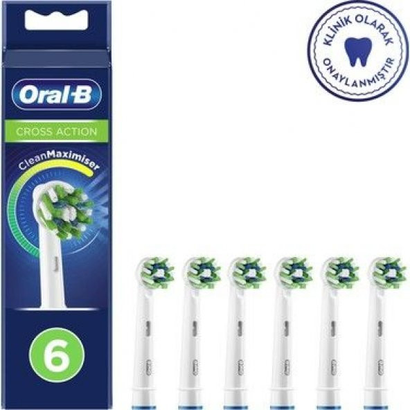 Oral-B Cross Action Clean Maximizer Teknolojili Yedek Fırça Başlığı 6 lı