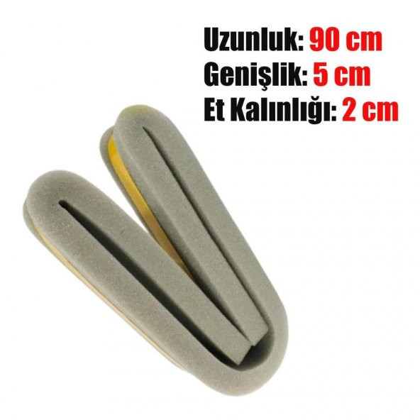 Karpen Kapı Altı Eşik Sünger Bant Kalın Soğuk Izolasyon Bandı Fitili 5x2x90 cm - 2