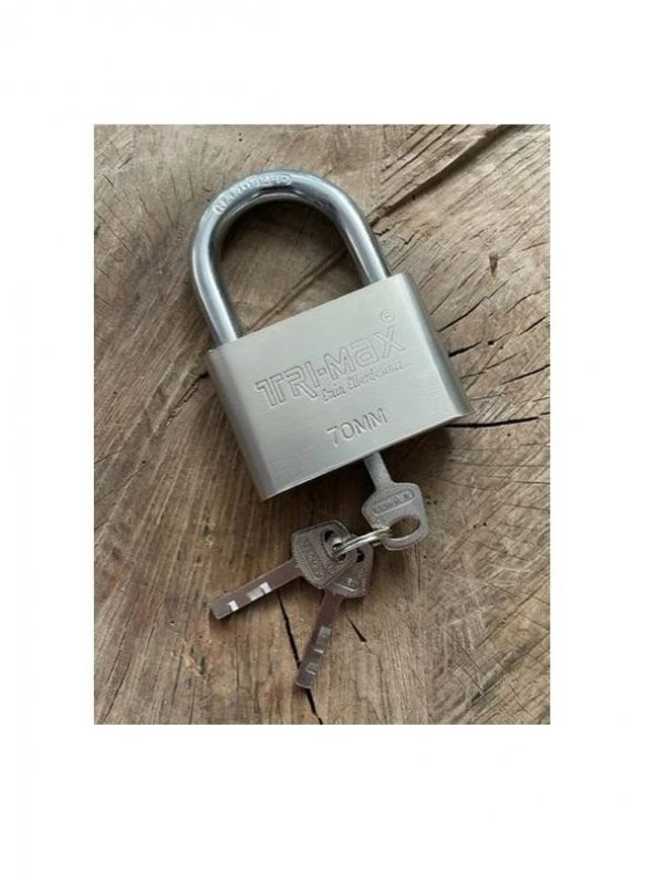 Trimax Çelik Asma Kilit 70 mm Paslanmaz Yaysız Asma Kilit