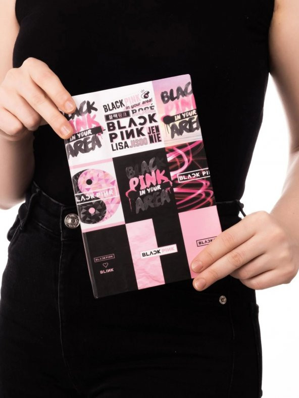 Blackpink Kolaj Lastikli A5 Sert Kapaklı Defter (60 Yaprak 120 Sayfa) - 2