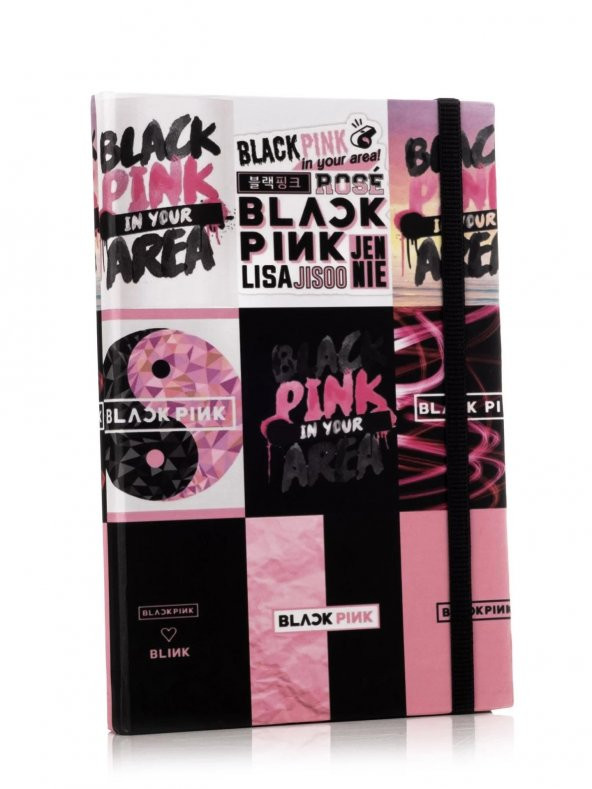 Blackpink Kolaj Lastikli A5 Sert Kapaklı Defter (60 Yaprak 120 Sayfa) - 3