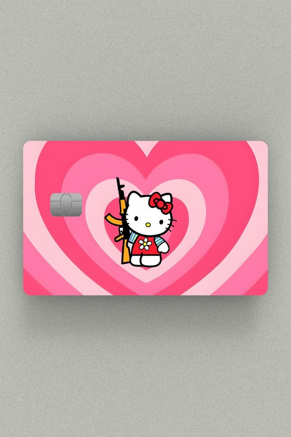 Hello Kitty Dıkşın Kredi Kartı, Akbil ve Kart Kaplama Stickerı