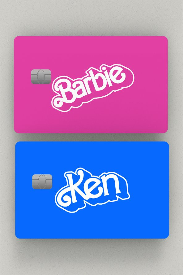 Barbie & Ken 2li Kredi Kartı, Akbil ve Kart Kaplama Stickerı ürün görseli