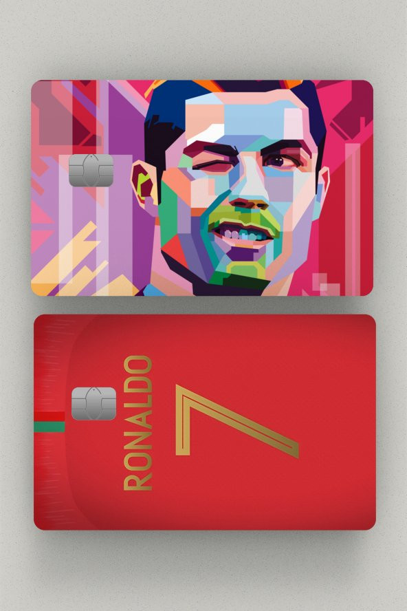 Cristiano Ronaldo 2li Kredi Kartı & Akbil Sticker Kaplama