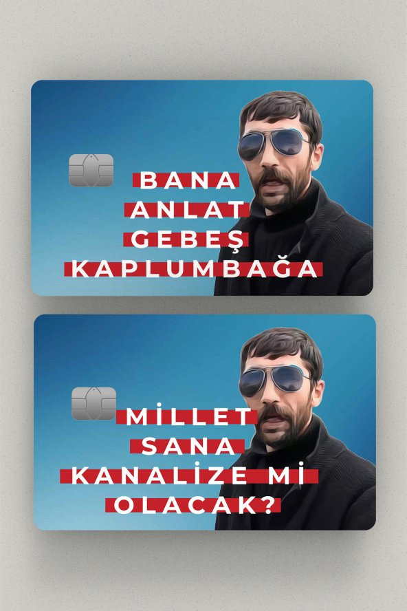 Bana Anlat Gebeş Kaplumbağa 2li Kredi Kartı & Akbil Sticker Kaplama (2ADET) ürün görseli