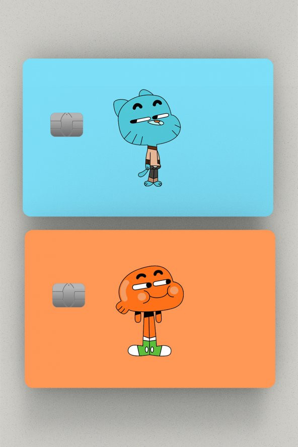 Gumball & Darwin 2li Kredi Kartı & Akbil Sticker Kaplama