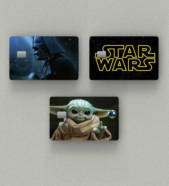 Star Wars 3lü Set Kredi Kartı & Akbil Sticker Kaplama ürün görseli