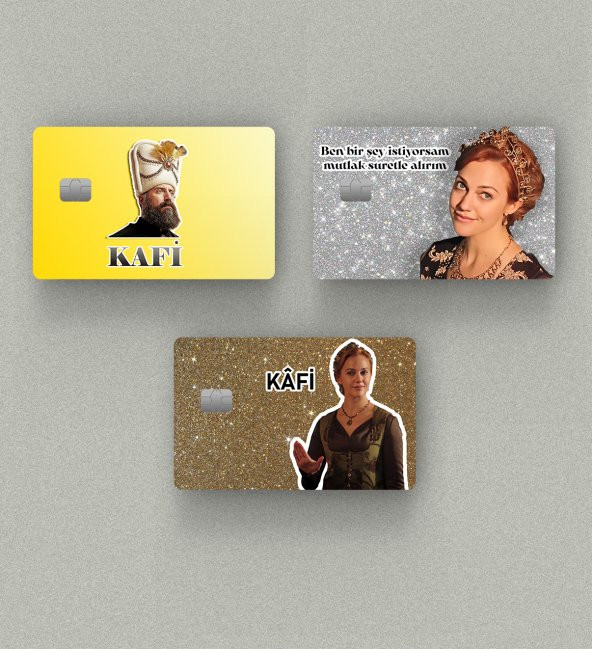 Muhteşem Yüzyıl 3lü Set Kredi Kartı & Akbil Sticker Kaplama