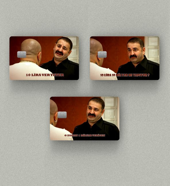 Kutsal Damacana 3lü Set Kredi Kartı & Akbil Sticker Kaplama
