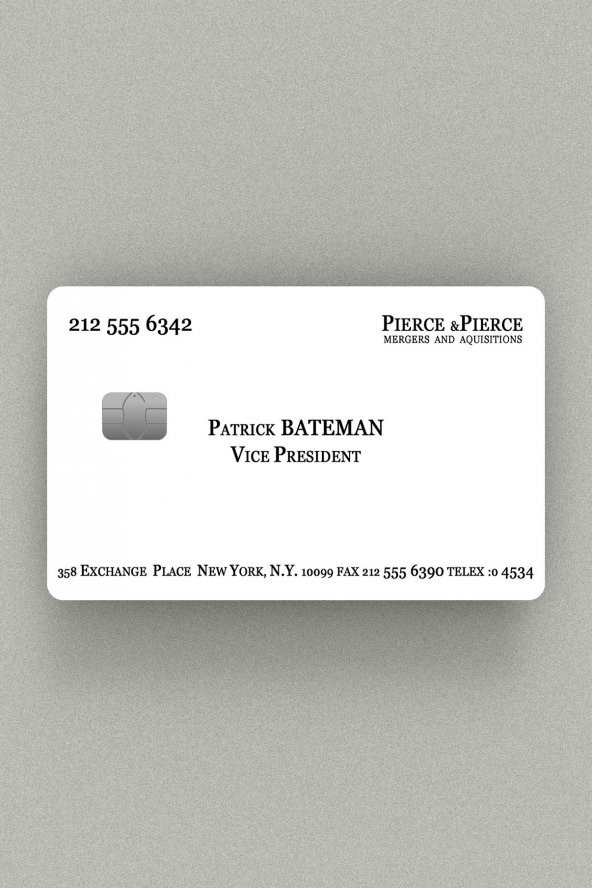 Patrick Bateman Kartvizit Kredi Kartı & Akbil Sticker Kaplama - 1