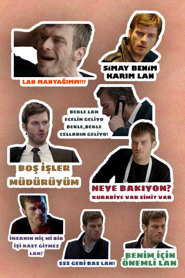 Kuzey Güney 8li Laptop Notebook Tablet Sticker Seti