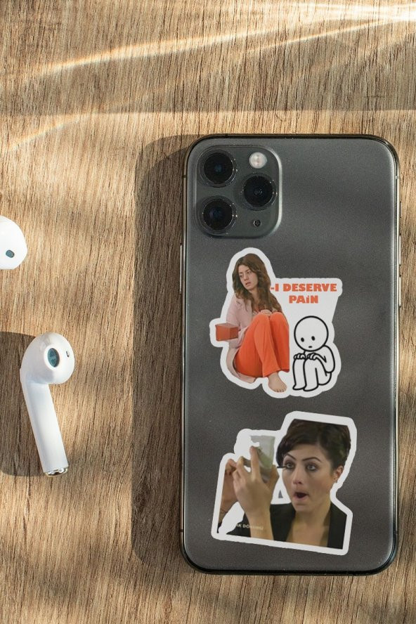 Yaprak Dökümü 8li Laptop Notebook Tablet Sticker Seti - 2