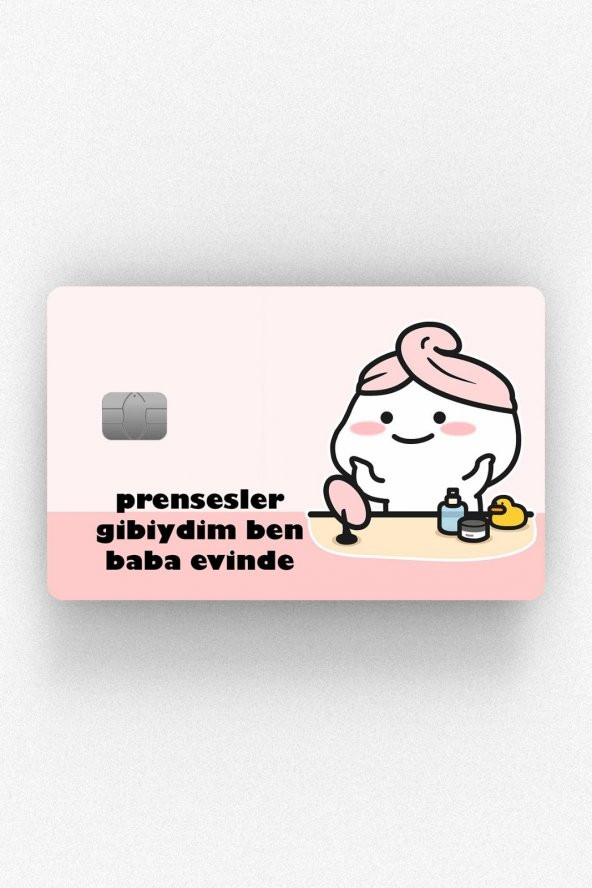 Qubby Prensesler Gibiydim Çipli/Çipsiz Kart Stickerı Kaplama ürün görseli
