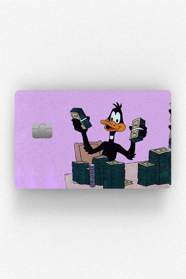 Duffy Duck Dolar Çipli/Çipsiz Kart Stickerı Kaplama