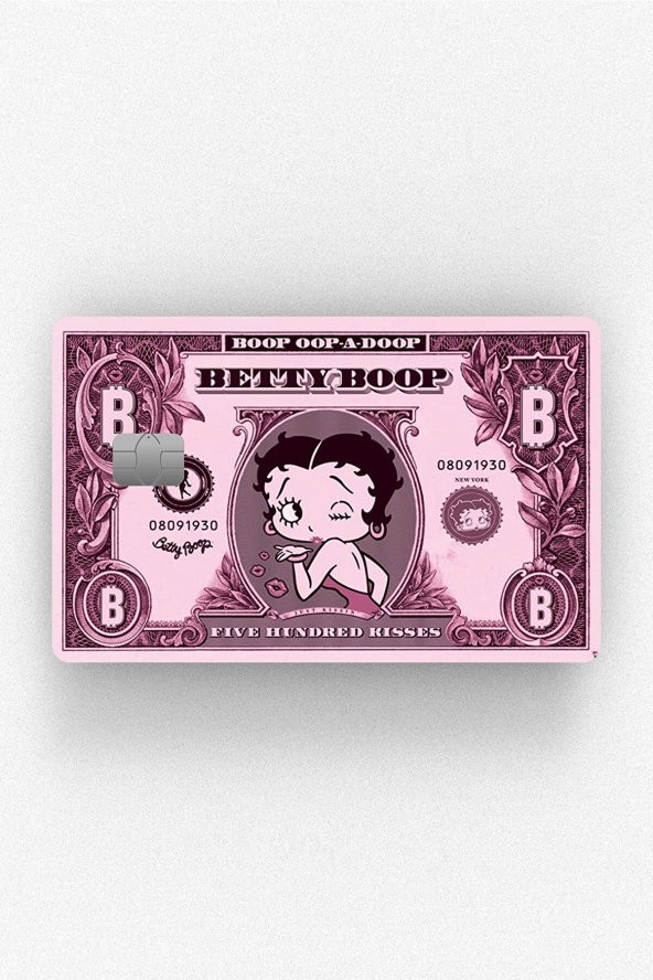 Betty Boop Çipli/Çipsiz Kart Stickerı Kaplama