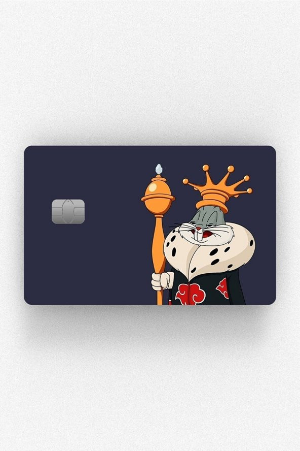 Buggs Bunny Kral Çipli/Çipsiz Kart Stickerı Kaplama ürün görseli