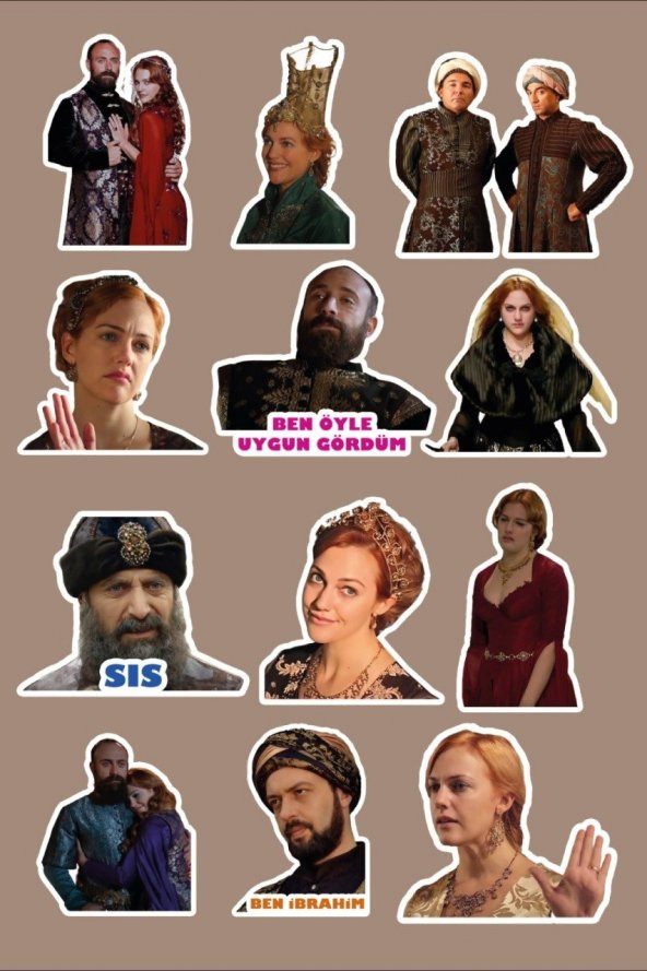 Muhteşem Yüzyıl 24lü Laptop Notebook Tablet Sticker Seti - 2