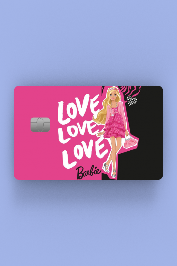 Barbie Love Kredi Kartı Sticker Kaplama