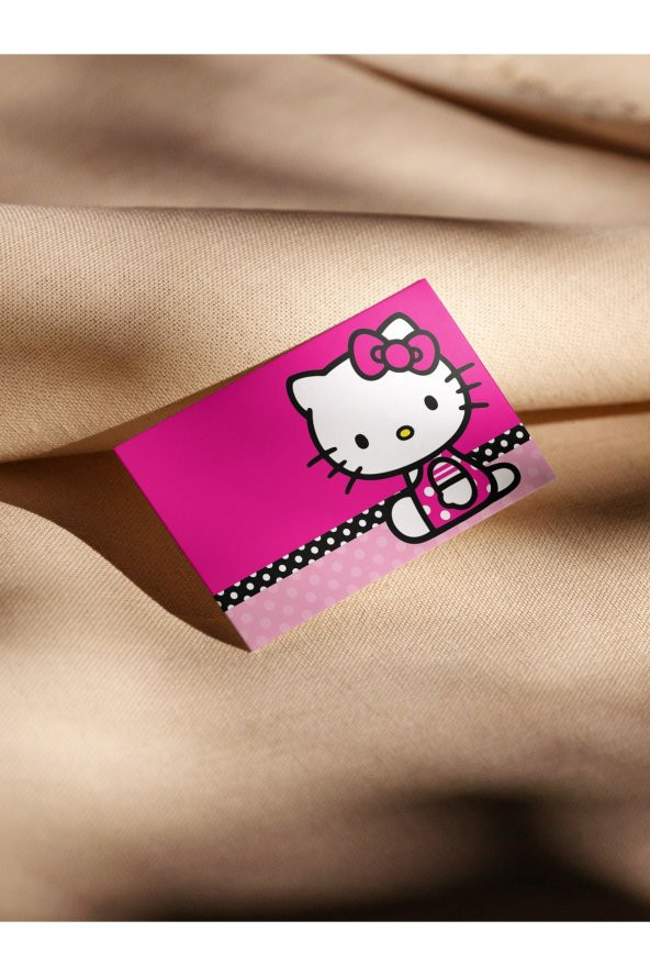 Pembe Hello Kitty Fotokart, Kartvizit Telefon, Cüzdan, Duvar Aksesuarı