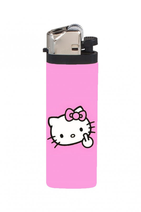 Çakmak Hello Kitty Orta Parmak Full Kaplamalı Gazlı Çakmak