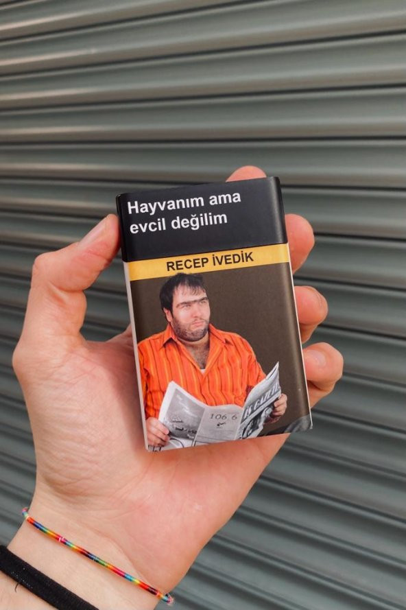 Recep Evcil Değilim Standart Plastik Sigara Tabakası Kutusu