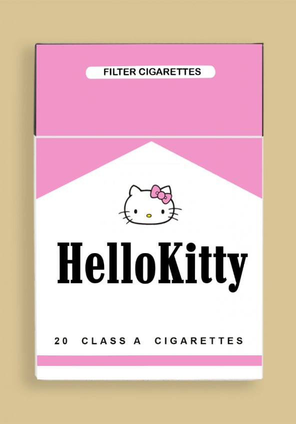Pembe Marlboro Hello Kitty Pembe Standart Sigara Tabakası Kutusu ve Aksesuar Seti