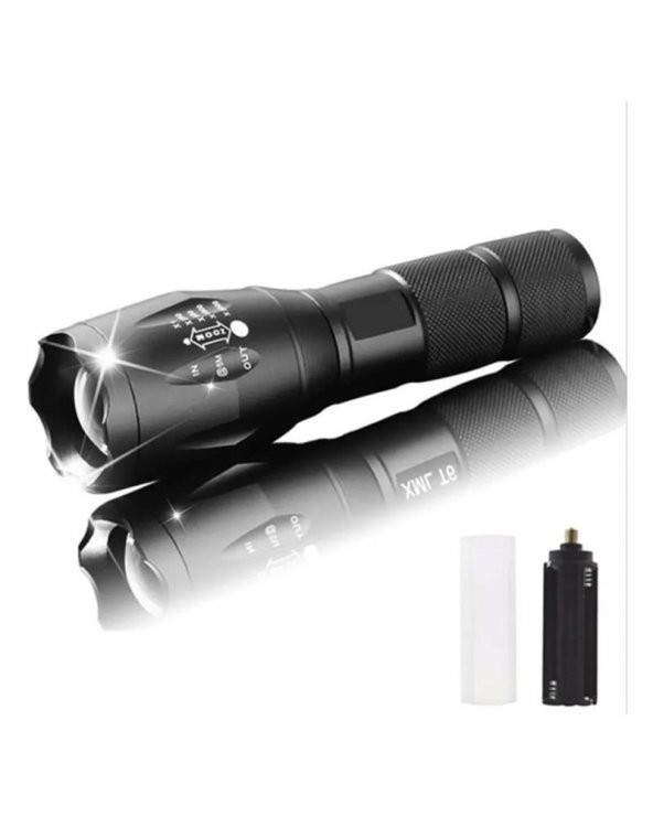 Black Watton Q5 Led Şarj Edilebilir El Feneri (Beyaz | Sarı | Mor Renk Aydınlatma) - Resim 2