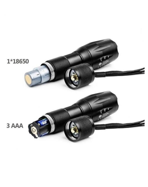 Black Watton Q5 Led Şarj Edilebilir El Feneri (Beyaz | Sarı | Mor Renk Aydınlatma) - Resim 4