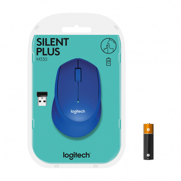 Logitech M330 Sessiz Kablosuz Optik Mouse - Mavi 910-004910 - 7