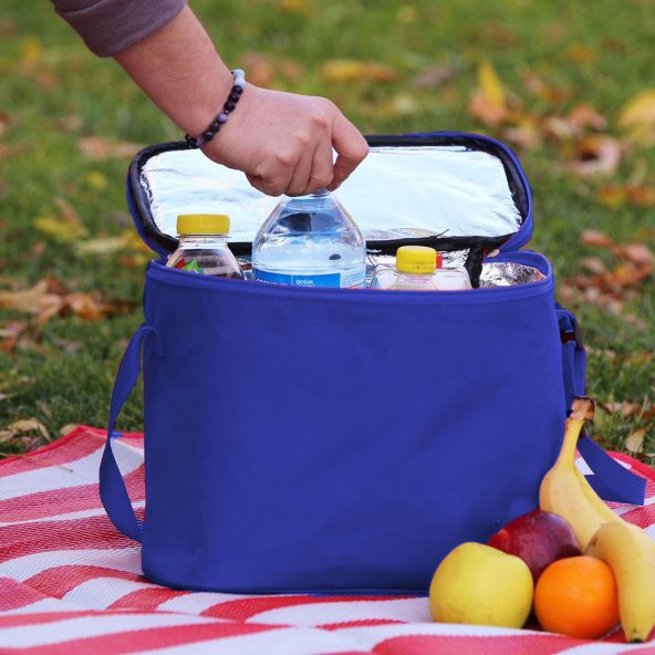 Automix Termos Çanta 15 Lt Termo Piknik Kamp Soğuk Sıcak Isı Yalıtımlı Yiyecek Taşıma Çantası Mavi - 3