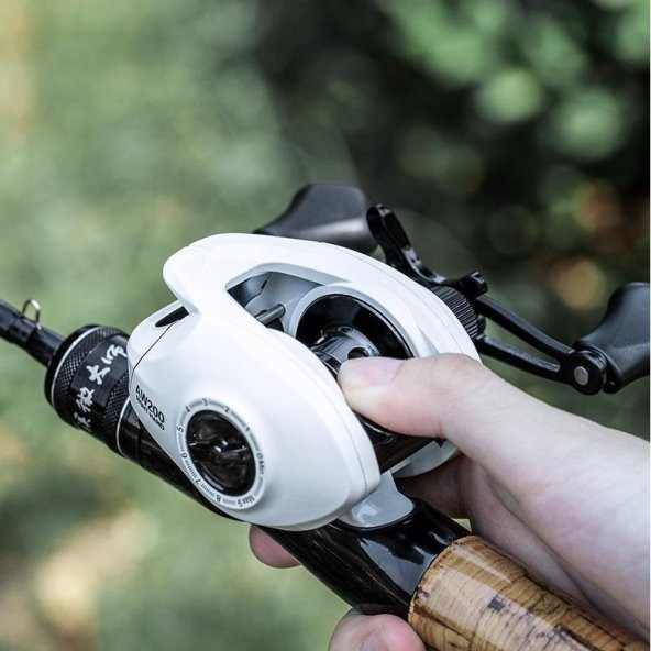 Valkyrie AW200 Sol El Baitcasting 8kg Max Manyetik Fren 6.3:1 Çıkrık Olta Makinesi Motoru - 9