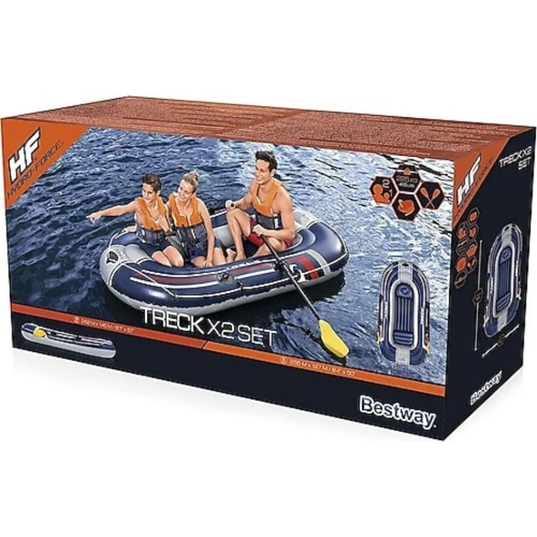 Hydro Force Track Şişme Bot 3 Kişilik - Kürek - Pompa - 61068 - Resim 2