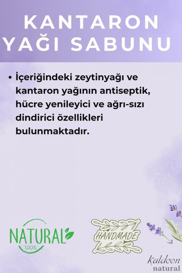 Kantaron Yağı Şeffaf Transparan Sabunu 90 G - Resim 3