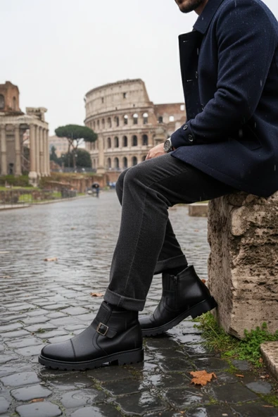 Muggo Nijer Garantili Kürklü Fermuarlı Erkek Kışlık Bot - 3