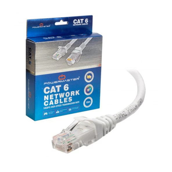 Powermaster Cat6 10 Metre Network Ethernet Kablo