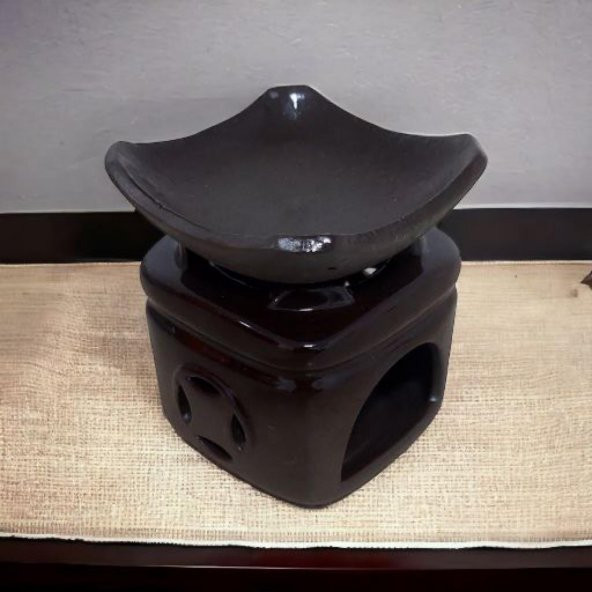 T.Concept Seramik Buhurdanlık Kahverengi 2 Parça K-2102 - 2