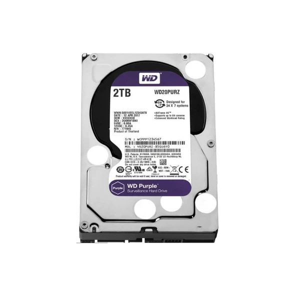 Western Digital 2 TB 3.5'' Sata III 6Gbit/s 64MB Hard Disk