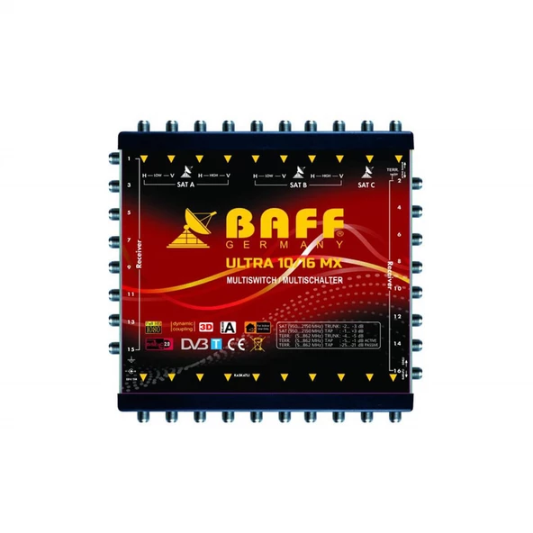 Baff Ultra MX 10/16 Dual Sonlu ve Kaskatlı Multiswitch Santral