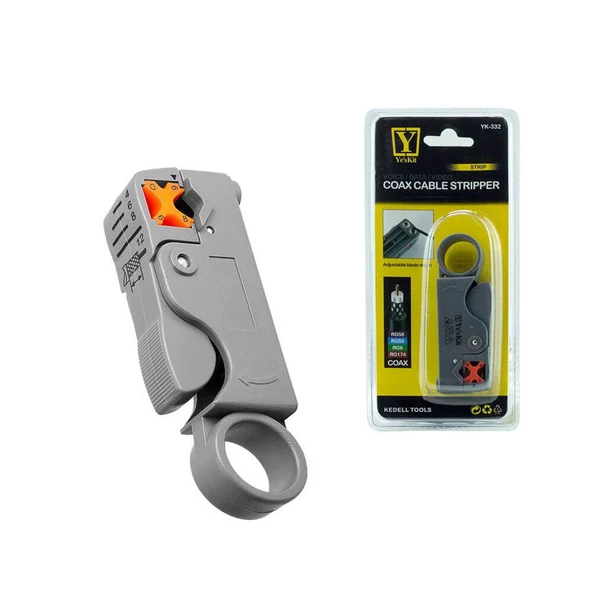 Yeskit YK-332 Koaksiyel Kablo Soyucu - 2