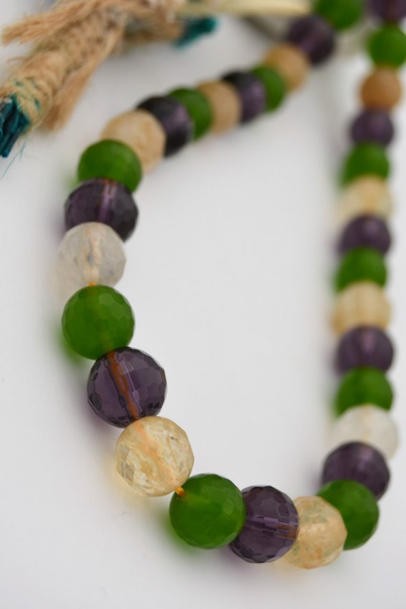 STONEAGE Orijinal Ceyt Taşı T Kilit Şifa Kolyesi - Resim 2