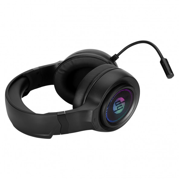 HP DHE-8008 Kablolu Mikrofonlu RGB Oyuncu Kulaklığı - 3