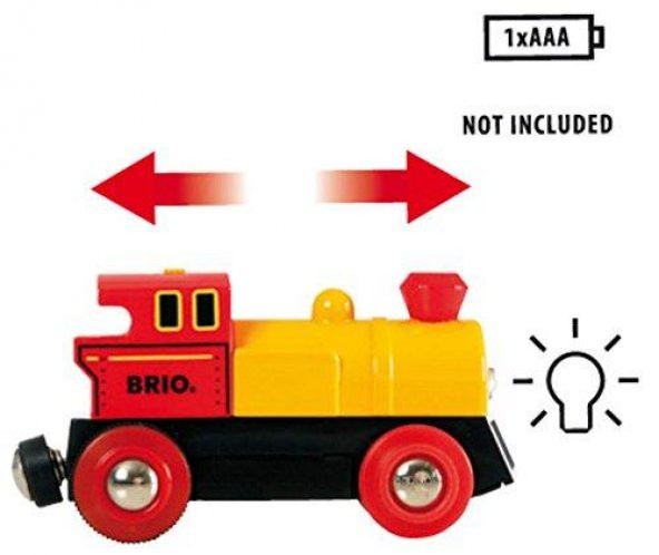 Brio Çift Yönlü Pilli Lokomotif 33594, Çocuklar İçin Oyuncak Tren - 3