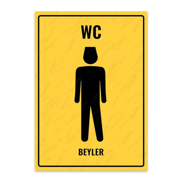 U1043 - Erkek Wc / Tuvalet Levhası (15,4x21,6cm)