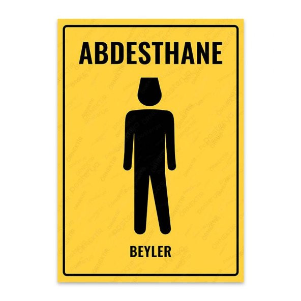 U1045 - Erkek Abdesthane Levhası (15,4x21,6cm)
