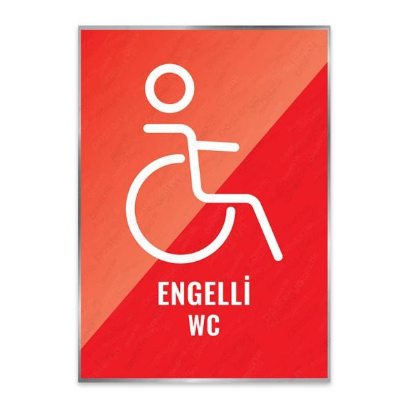 U1054 - Engelli Wc / Tuvalet Levhası (15,4x21,6cm)