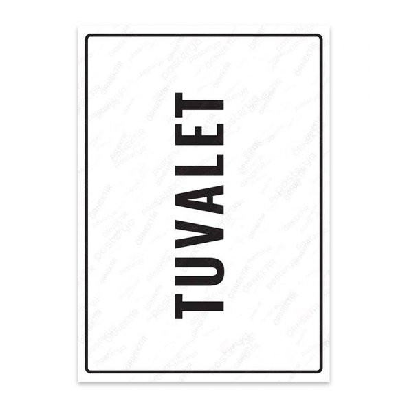 U1176 - Tuvalet Uyarı Levhası (15,4x21,6cm)